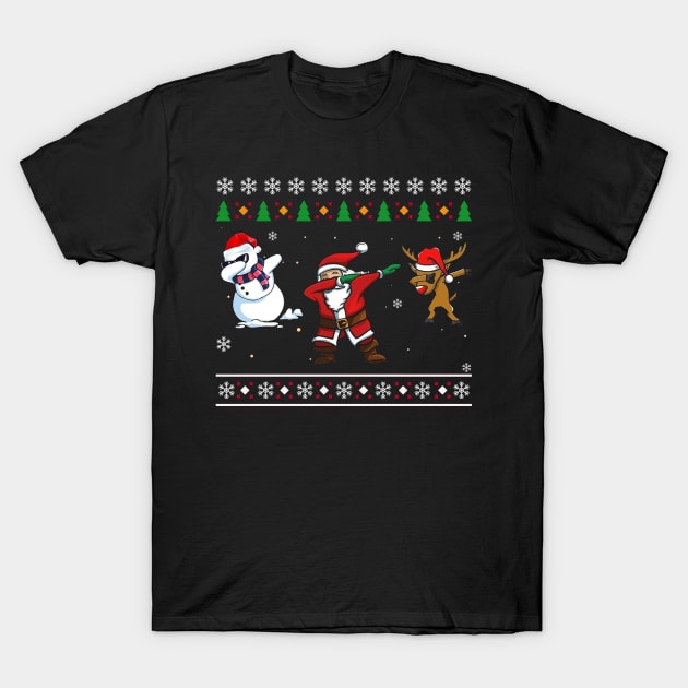 Dabbing Santa Ugly Sweater T-Shirt by aaltadel